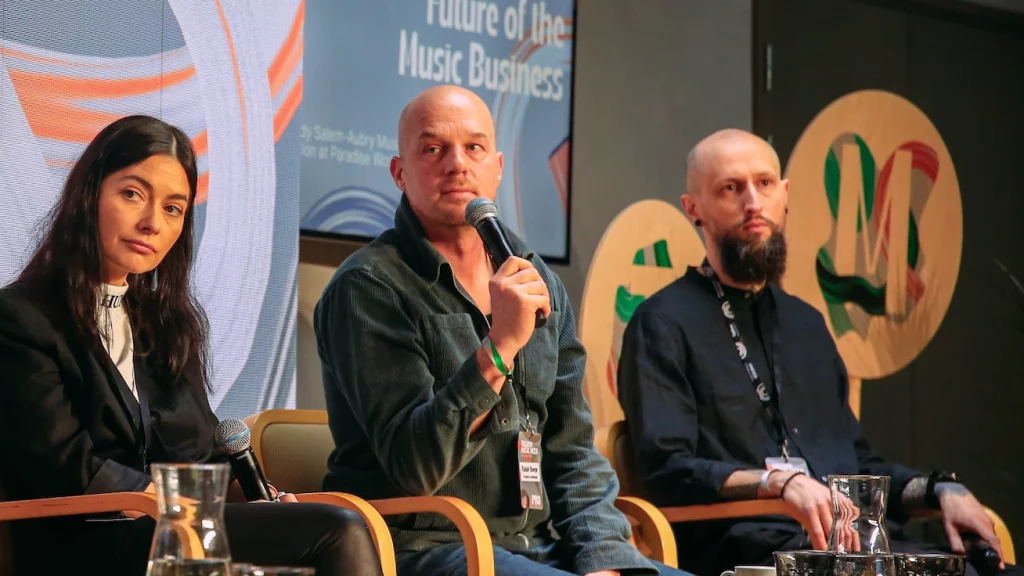 AIxchange contributing to a music industry panel discussion